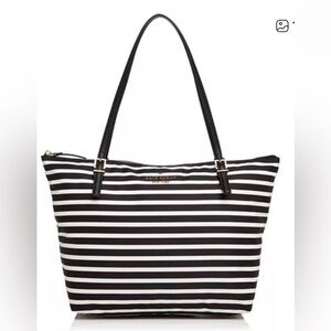 NWOT Kate Spade Watson Lane Maya Striped Black and White Tote Bag small NWOT